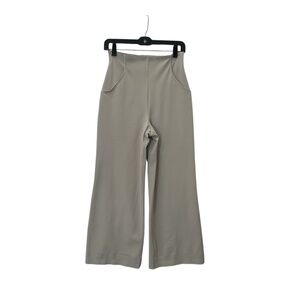 Maria Pinto Tan Scuba Cropped Wide Leg Pants Size 2